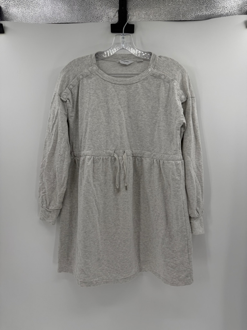 Seraphine Women's Nursing Long Sleeve Sweatshirt Dress - Gray - XS